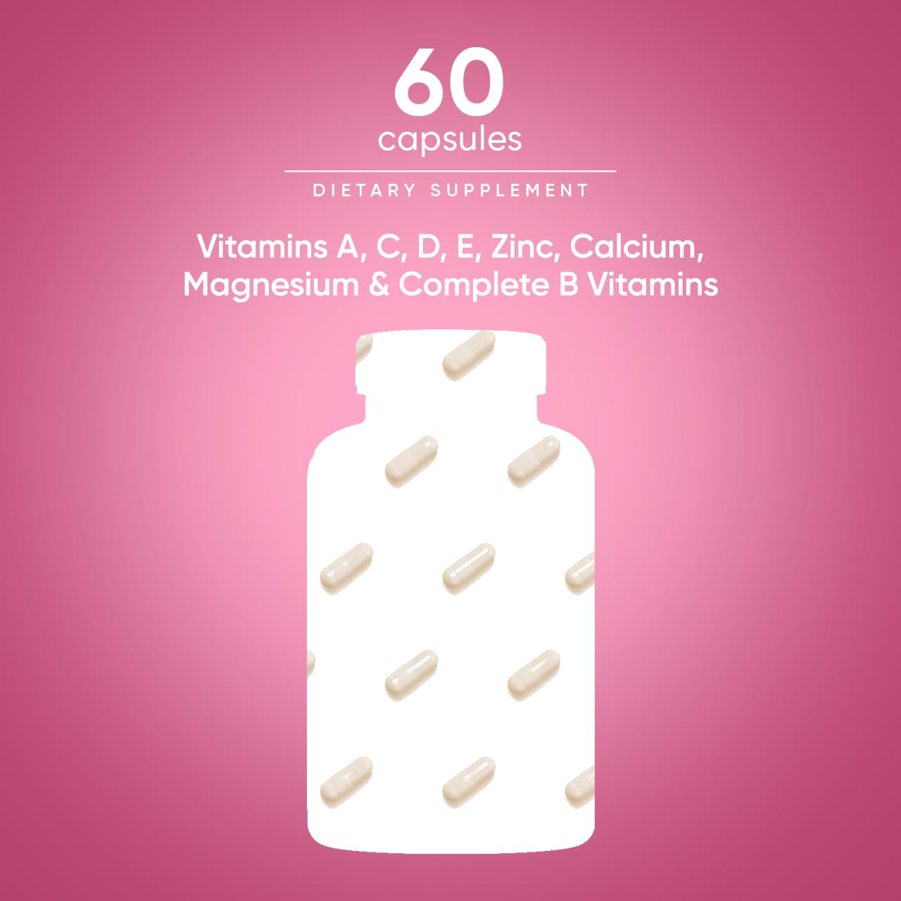 BEST 4U NUTRITION Multi for Her, 60 Capsules, Multivitamin & Multi-Mineral Supplement for Women, Helps Support her Immune System, Muscle Function & Hair, Nails & Skin