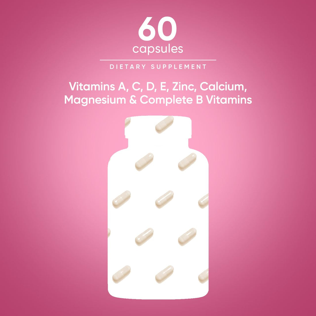 BEST 4U NUTRITION Multi for Her, 60 Capsules, Multivitamin & Multi-Mineral Supplement for Women, Helps Support her Immune System, Muscle Function & Hair, Nails & Skin