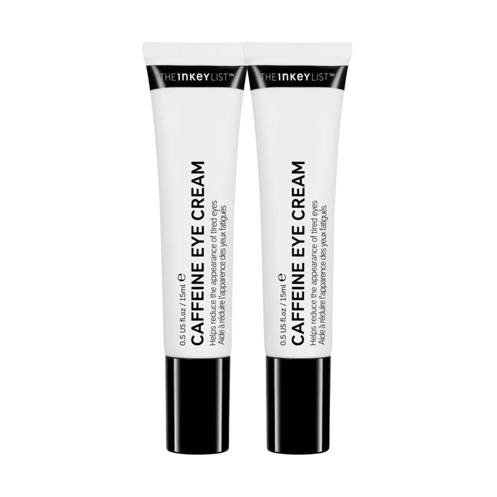 The INKEY List Caffeine Eye Cream Duo, Reduce Eye Puffiness and Dark Circle, Blur Fine Lines, 0.5 fl oz (2 Pack)