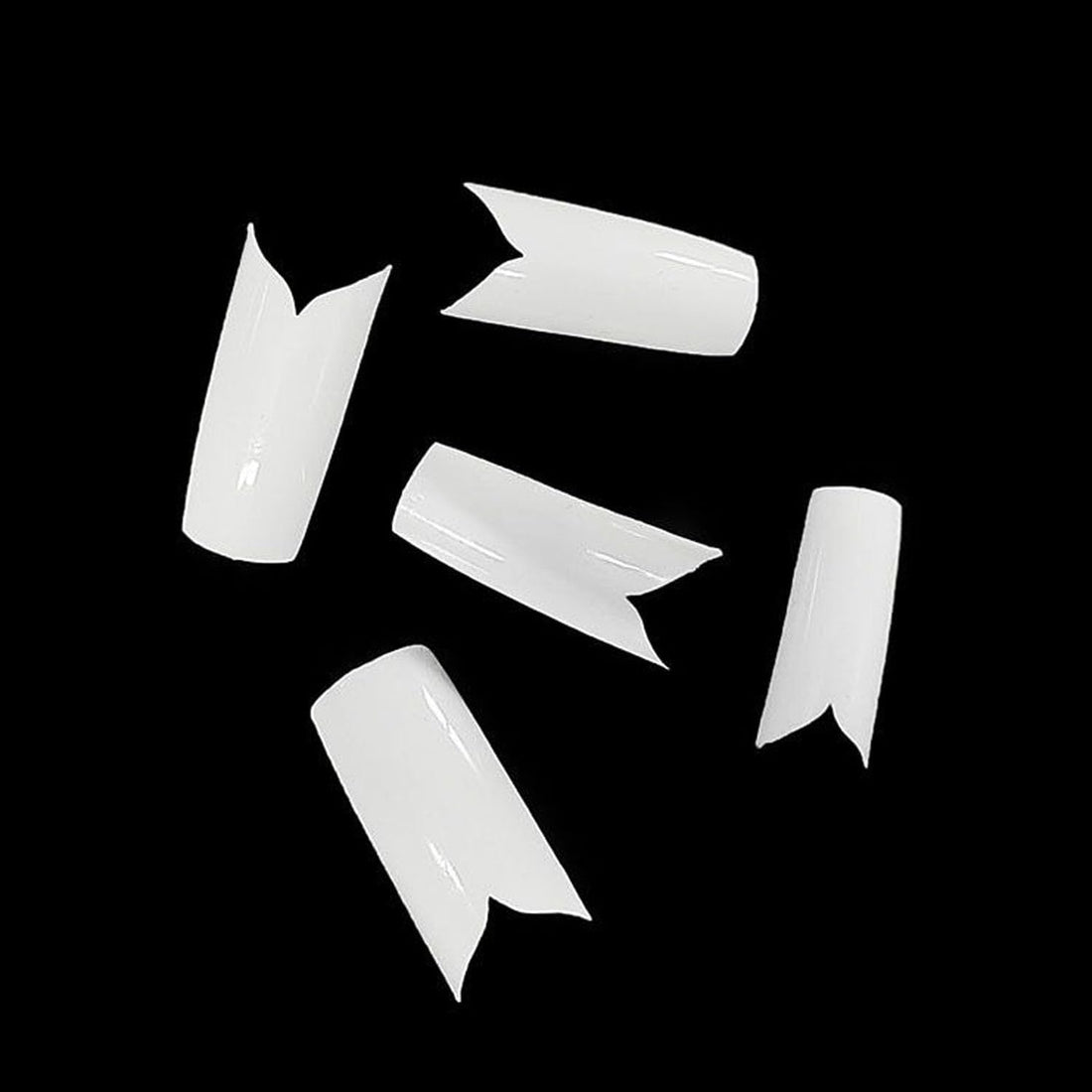 Enforten White V Shape Designer False French Nail Art Tips Pack Of 500Pcs