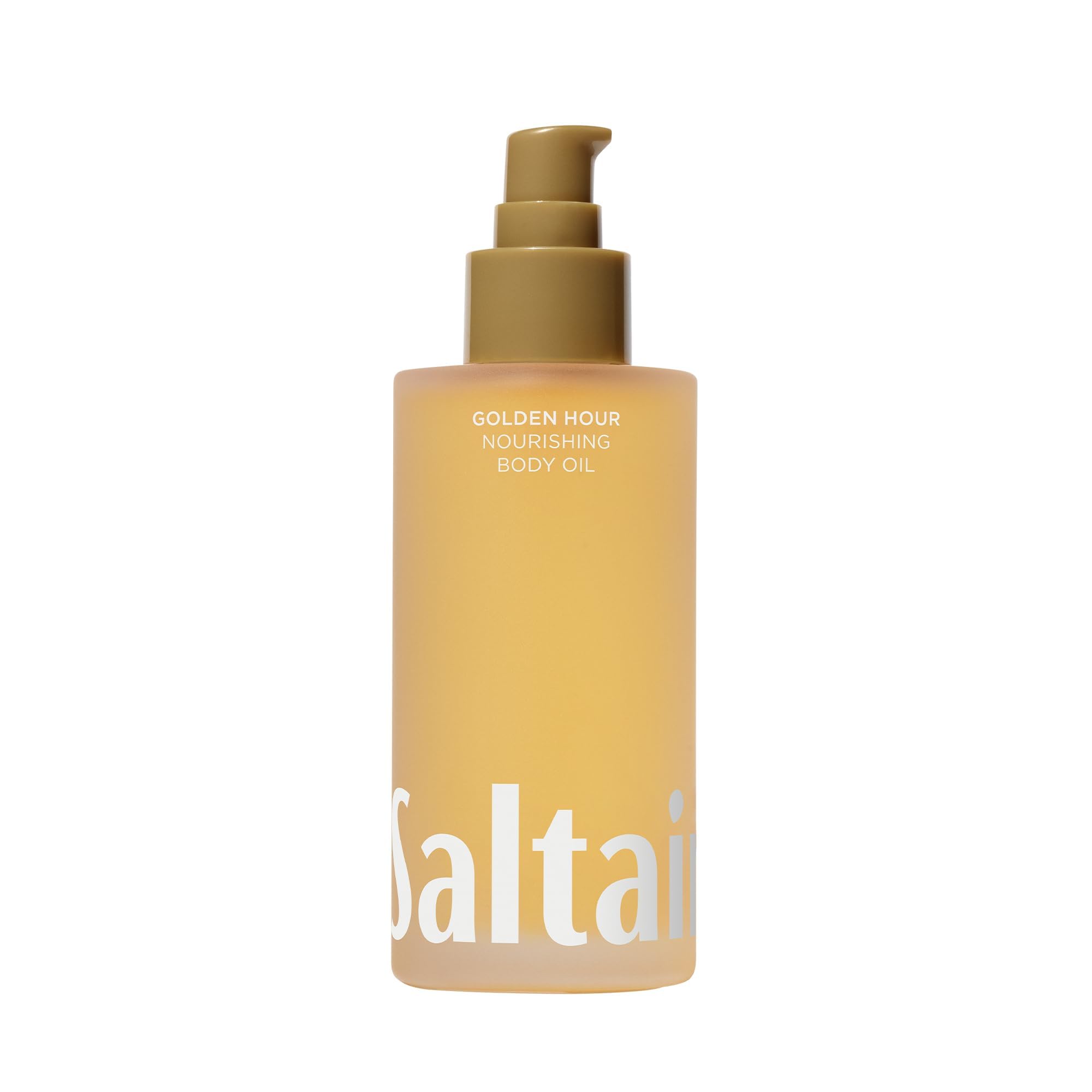 Saltair Body Oil. Luxurious Golden Hour After Shower and Bath Oil Moisturizer for Women. Botanical, Non-Greasy, and Well-Absorbing Lotion for Hydrating Dry Skin. 4oz Pump Bottle