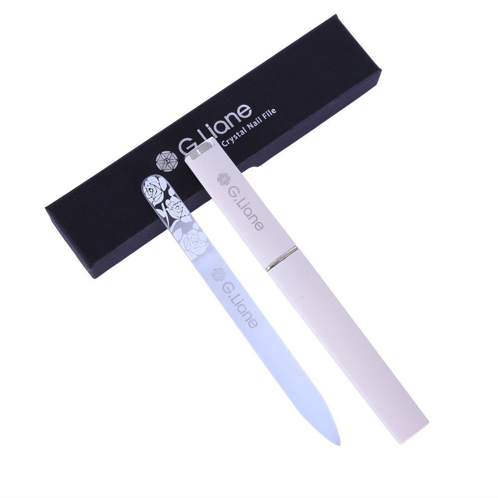 G.Liane Rose White: Bestcrystalnailfilesetâ€“G. Lianeprofessionalnailfilemanicurepedicurekitfor Natural Nails Acrylicnails Gelsnails Manicuretoolsforhomeandsalon (Rose White) â€¦