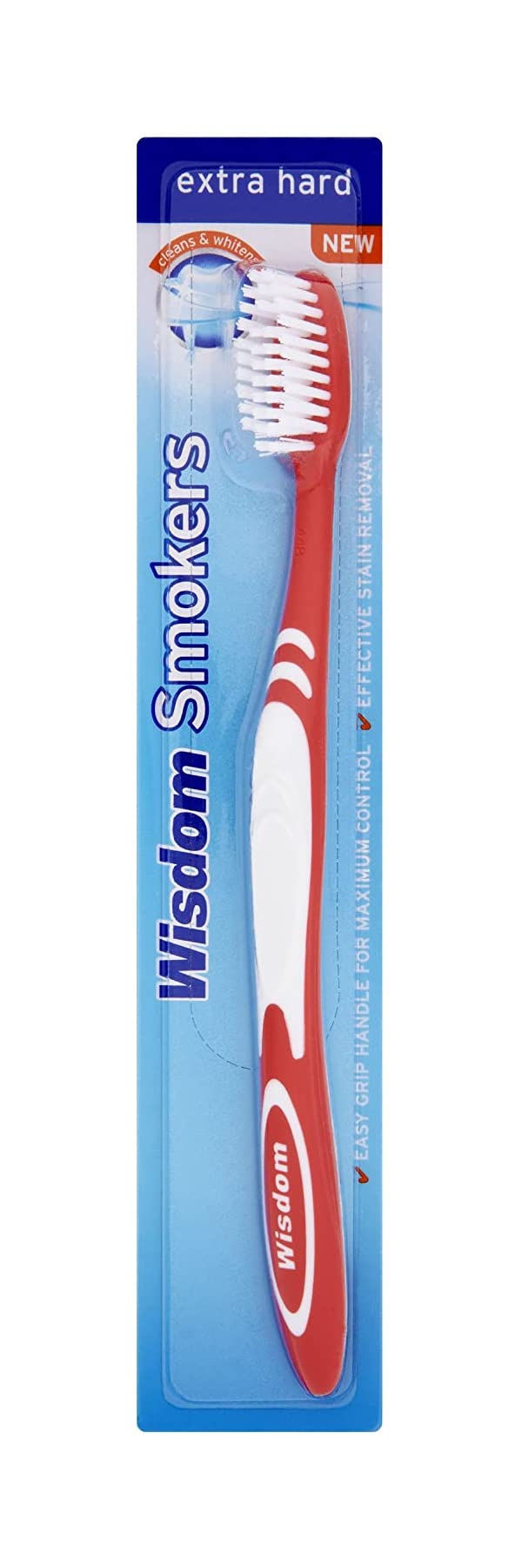 Pack of 3 : 3 x Wisdom Smokers Extra Hard Brush Toothbrush