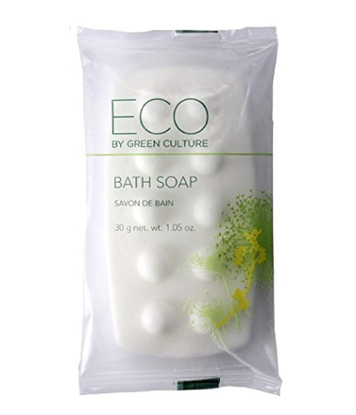 Eco by Green Culture Hotel Amenities Body Soap Bar, 1 oz (150 Pack)