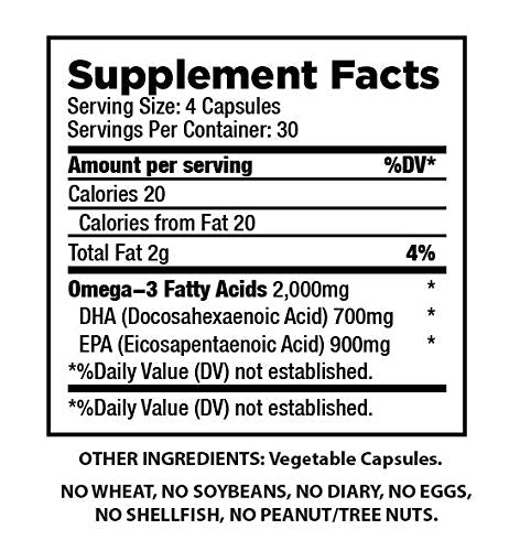 The Very Best Vegan Omega 3 Supplement - 120 Capsules - Vegan Algae Omega 3 Vegetarian Supplement - Plant Based Fish Oil Alternative - Vegan EPA DHA Supplement - Made in The USA - Heart Stress Relief