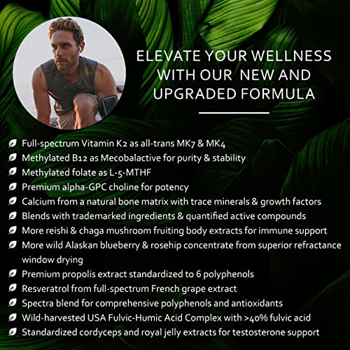 Primitive Scientific Whole Food Multivitamin for Men, Natural & Sugar-Free Formula for Strength, Energy, Immune Support, and More (120 Vegetarian Capsules)