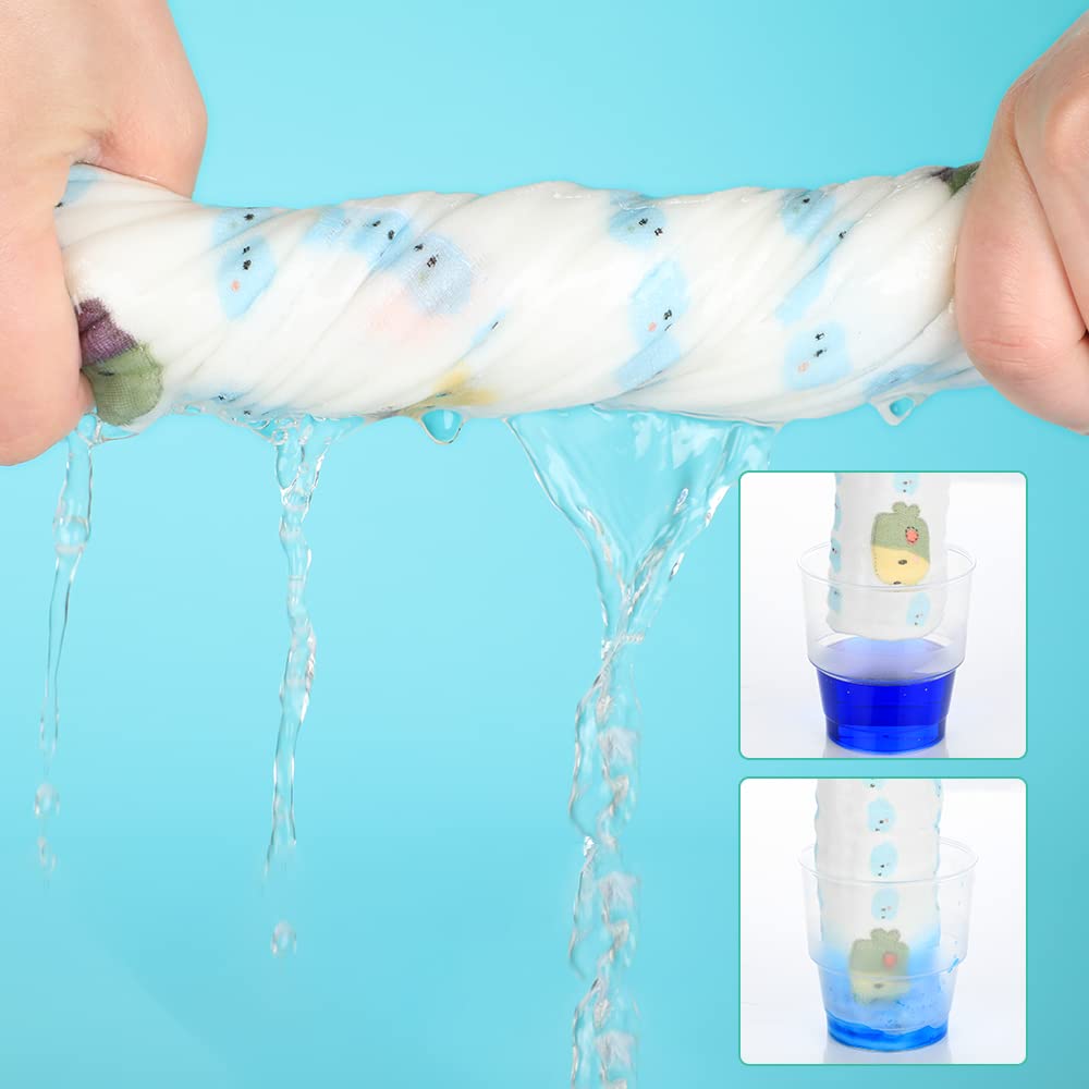 Yoofoss Muslin Baby Washcloths 100% Cotton Face Towels 10 Pack Wash Cloths for Baby 12x12in Soft and Absorbent Baby Wipes (Multicolor)