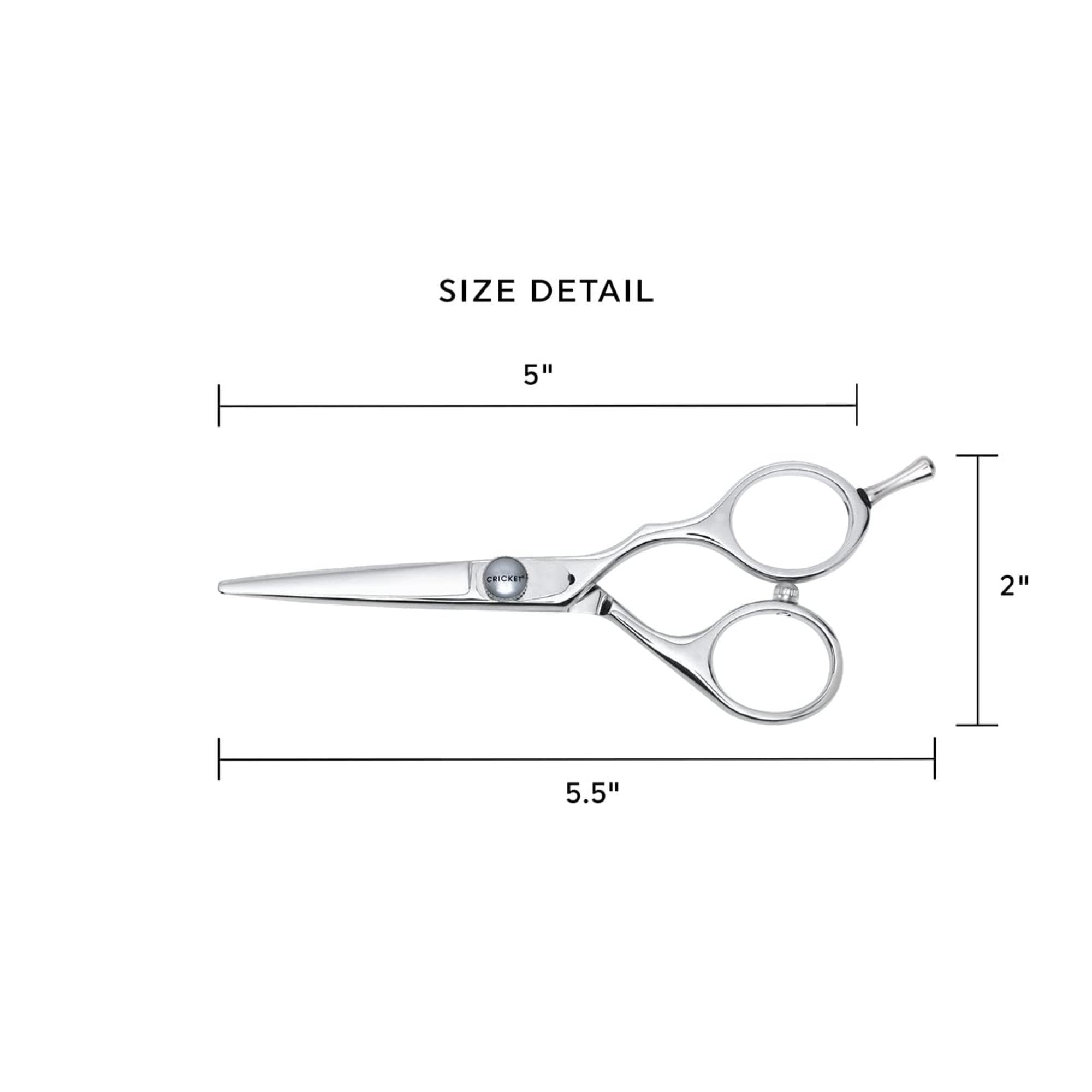 Cricket S-2 500 Carded Professional Offset Hair Shear, 5 Inch, 2.88 Ounce