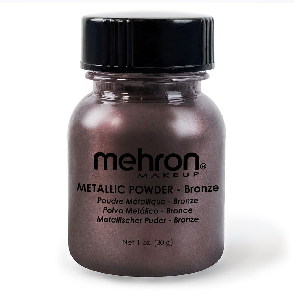 Mehron Makeup Metallic Powder (.75 oz) Bronze)