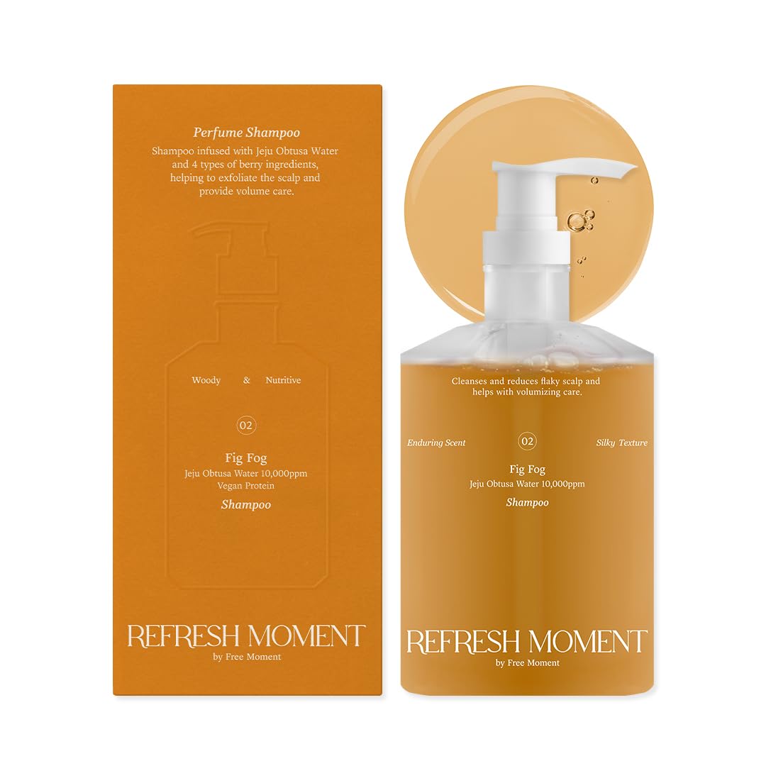 FREEMOMENT Perfume Shampoo | Volumizing Vegan Shampoo for Dry Damaged Hair Care & Scalp Exfoliation | Romantic, Fruity-Wood Fragrance | 16.9 Fl Oz (02 Fig Fog)