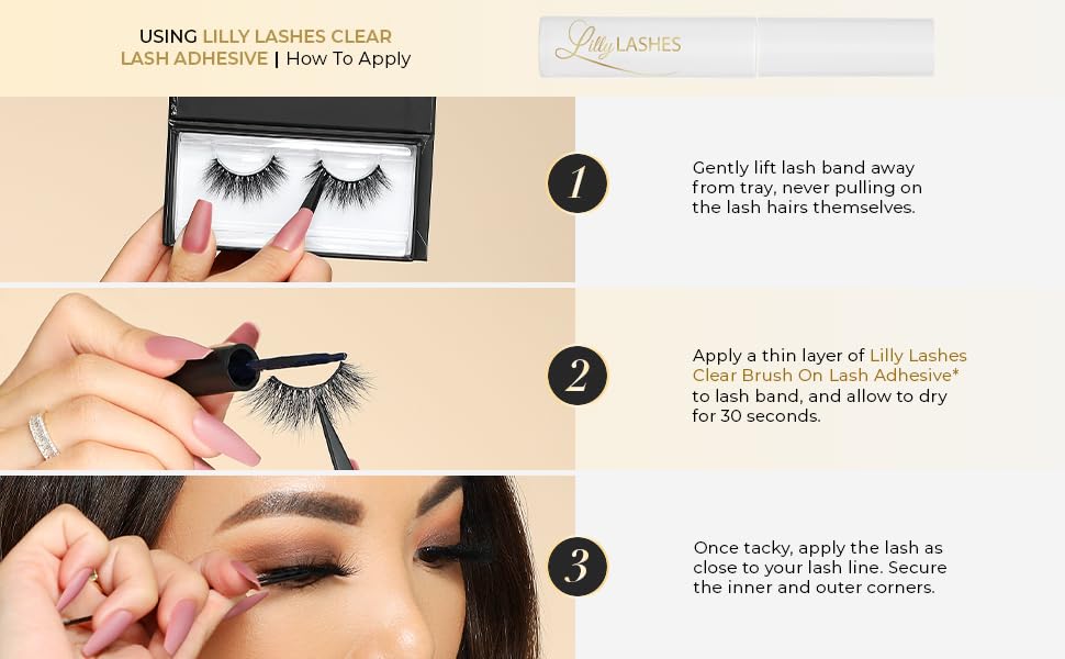 Lilly Lashes 3D Mink Mykonos | False Eyelashes | Dramatic Look and Feel | Reusable | Non-Magnetic | 100% Handmade