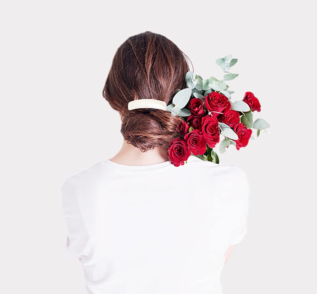 6 Pieces Retro Acrylic Hair Barrettes for Women, Large French Automatic Hair Barrettes for Girl and Hair Barrettes for thick Hair, 6 Colors hair clip.