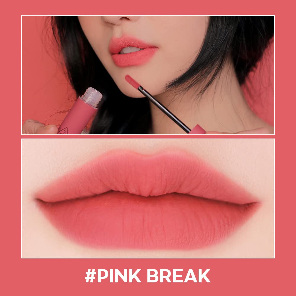 Pink Break : 3 Concept Eyes Stylenanda Velvet Lip Tint (2017 New) 10 colors avail (Pink Break)