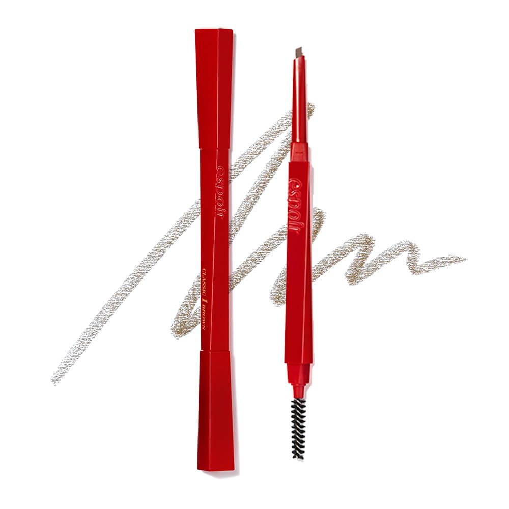 Espoir The Brow Balance Pencil #6 Light Taupe | Eye Brow Pencil Quick and Easy to Draw without Clumping with Slim Triangle Shape| A Detailed and Rich Eyebrow Texture | Korean Eyebrow Makeup