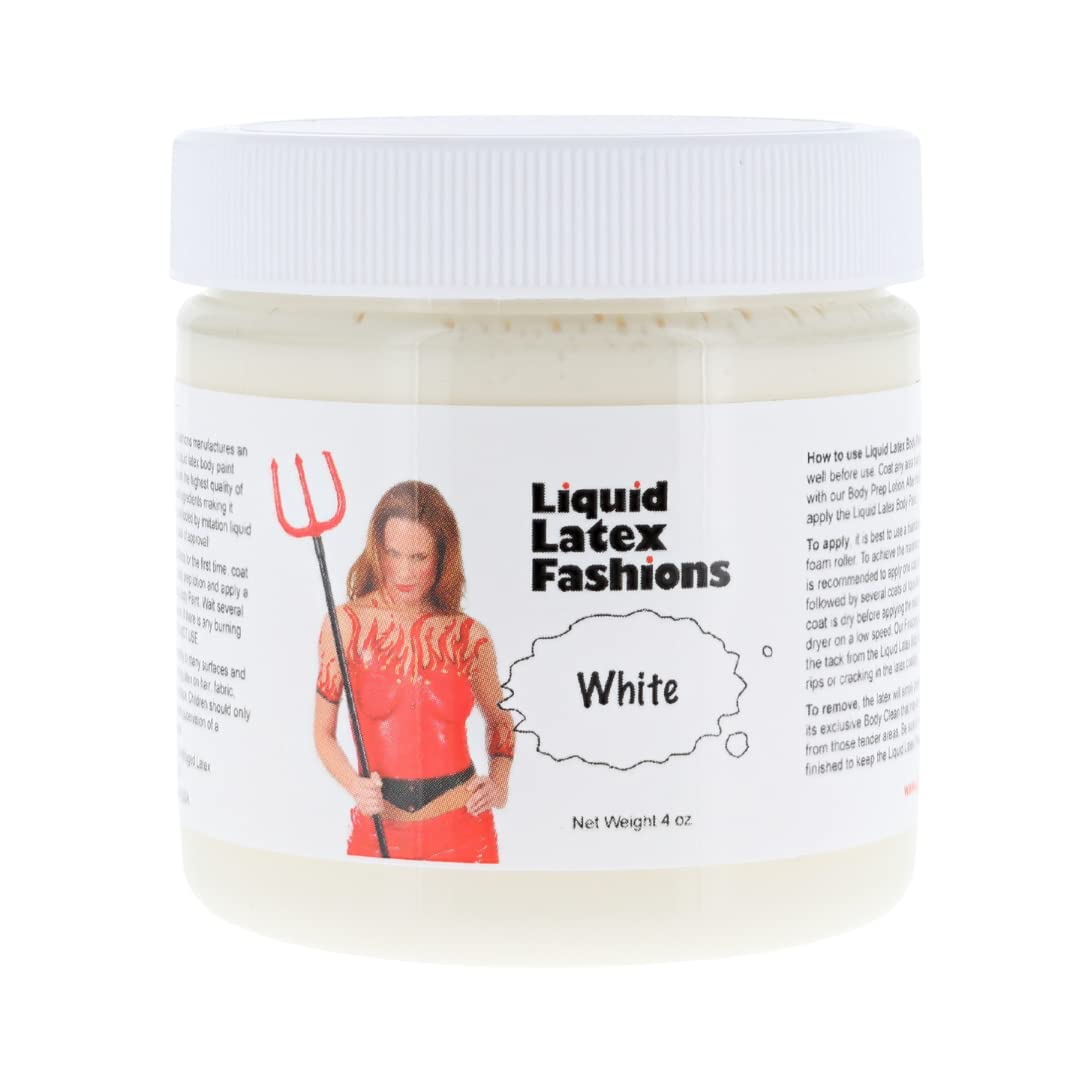 Ammonia Free Liquid Latex Body Paint - 4oz White