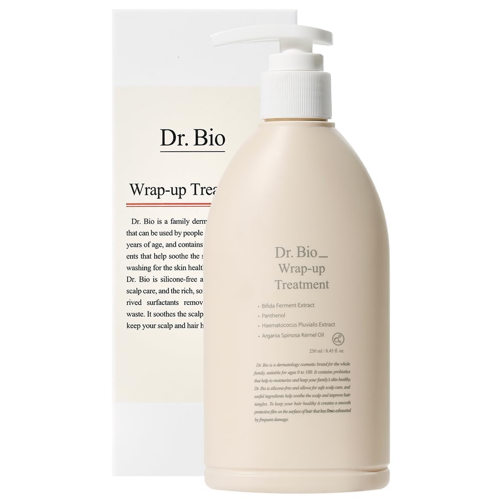 Dr. Bio Wrap-Up Treatment (8.45oz/250ml)| Damaged Hair Repair Treatment, Moisturizing Protein Conditioner for Volume with Probiotics & Amino Acid, Sensitive Scalp Relief, Korean Hair Care, Vegan
