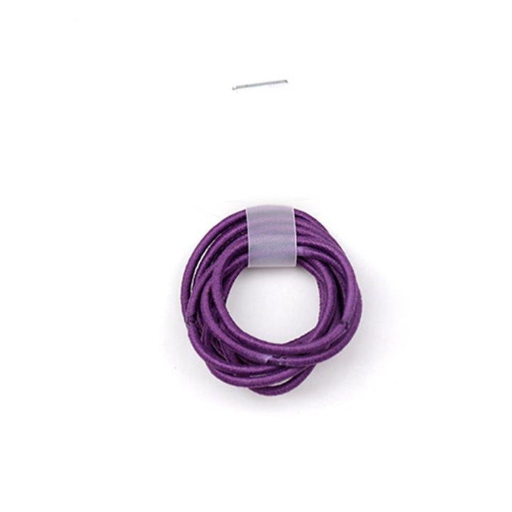 50 Pcs, Deep Purple: La Tartelette 2.4 Cm Elastic Bands Hair Ties Children Rubber Hair Headbands - 50 Pcs (Deep Purple)