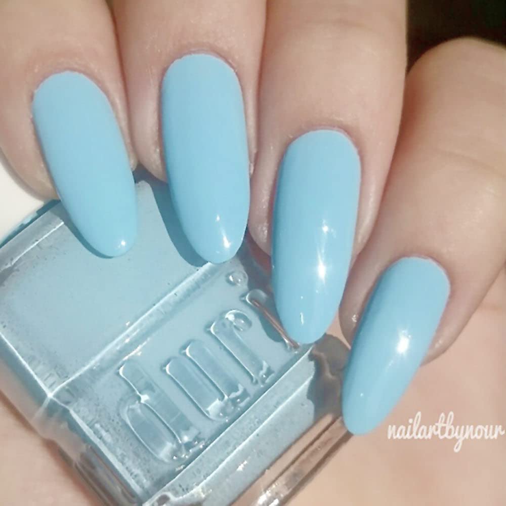 duri Nail Polish, 107S, Cloud True Blue, Pastel Blue shade, Semi Matte Finish.5 fl.oz.