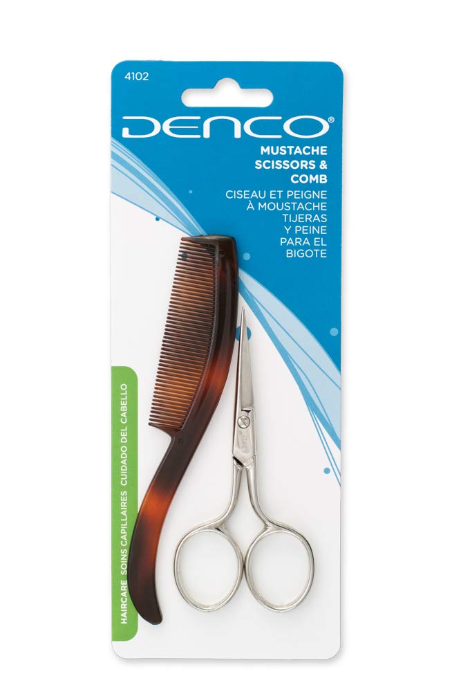 Denco Mustache Scissors and Comb Set