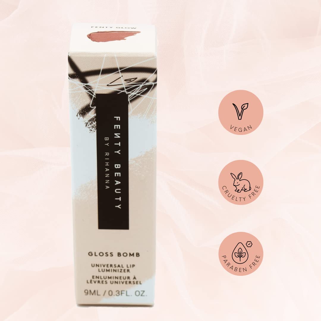 Fenty Beauty Gloss Bomb Universal Lip Luminizer - 01 Fenty Glow for Women - 0.3 oz Lip Gloss