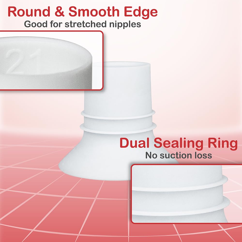Nenesupply 21mm Flange Insert Compatible with Elvie Flange Pump Parts Elvie Stride Flange Momcozy Medela Flange Spectra Willow Reduce 24mm to 21mm Use as Elvie Inserts Medela Insert Momcozy Insert