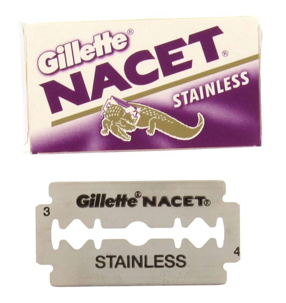 100 NACET STAINLESS Double Edge Razor Blades
