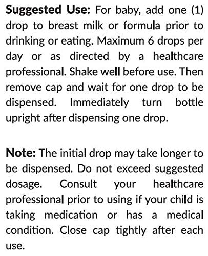 Kiddivit Baby Lactase Liquid Drops 1000 Units - 100 Daily Servings, 1 Fl Oz (30 mL) - Built-in Dropper, Glass Bottle - Sugar Free, Gluten Free, Vegetarian Friendly