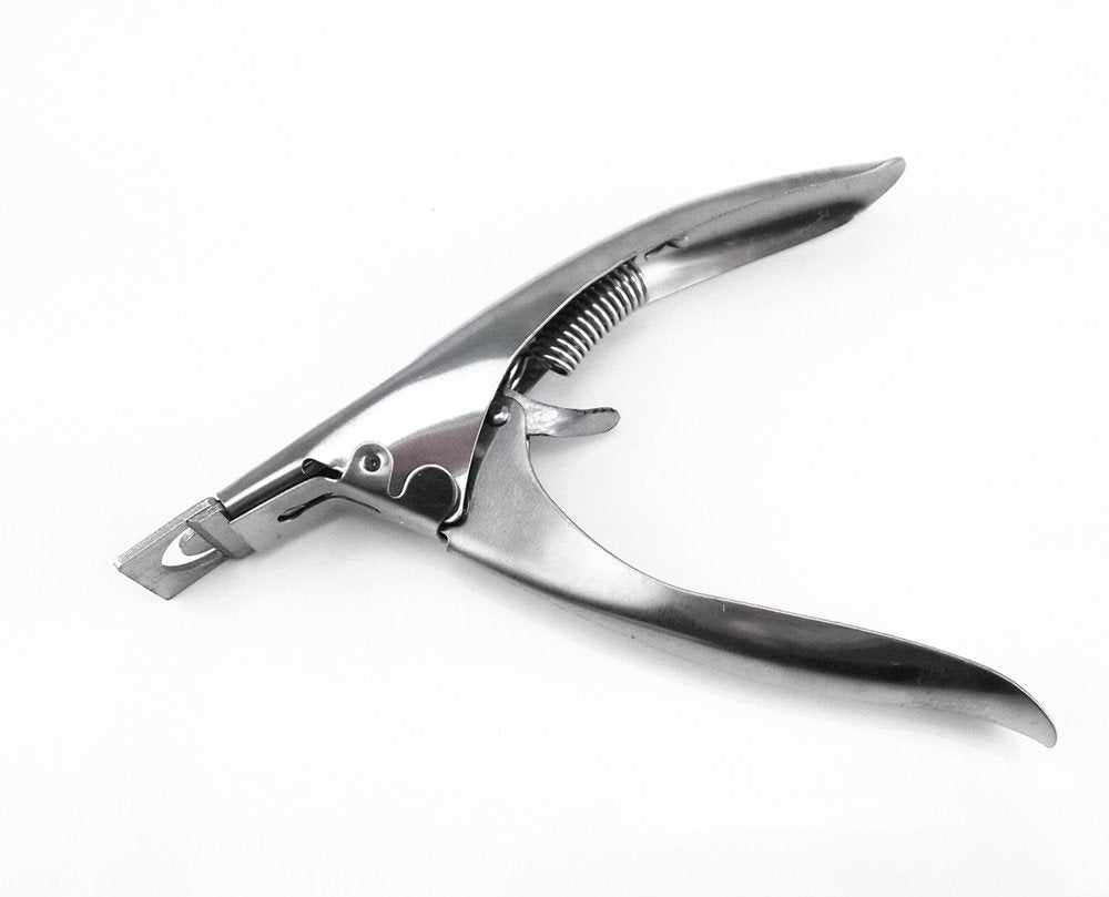 Silver : Yueton Color Coated Stainless Steel False Nail Tip Clipper Cutter Trimmer Manicure Pedicure Nail Art Tool (Silver)