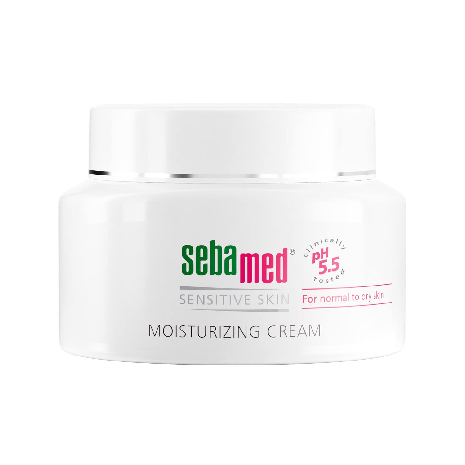 seba med Moisturizing Face Cream for Sensitive Skin pH 5.5 Hypoallergenic Ultra Hydrating with Vitamin E Dermatologist Recommended 2.6 Fluid Ounces (75 Milliliters)