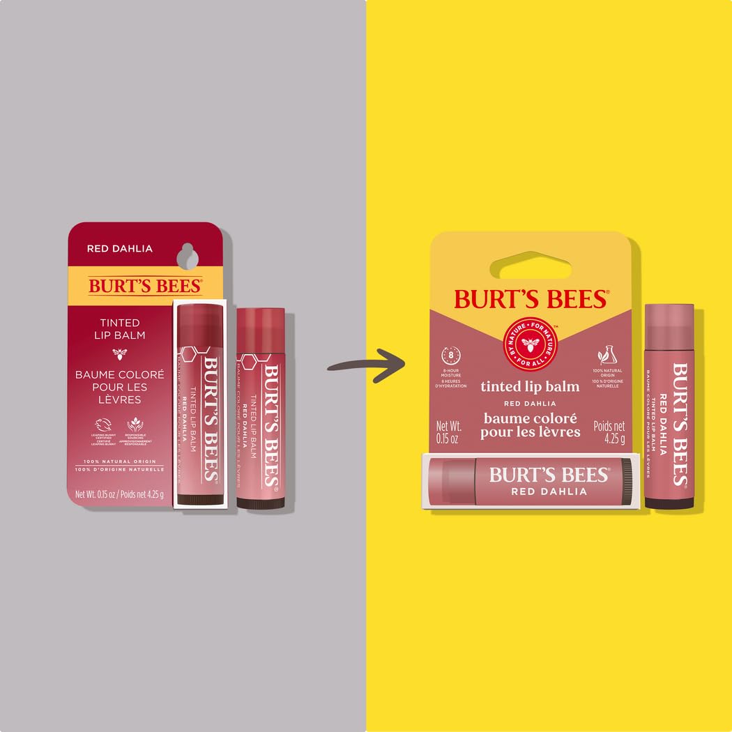 Burt's Bees Tinted Lip Balm Red Dahlia Blister 0.15oz