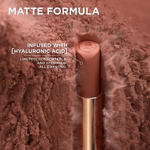 L'Oreal Paris Colour Riche Intense Volume Matte Lipstick, Lip Makeup Infused with Hyaluronic Acid for up to 16HR Wear, Le Nude Unstoppable, 0.06 Oz
