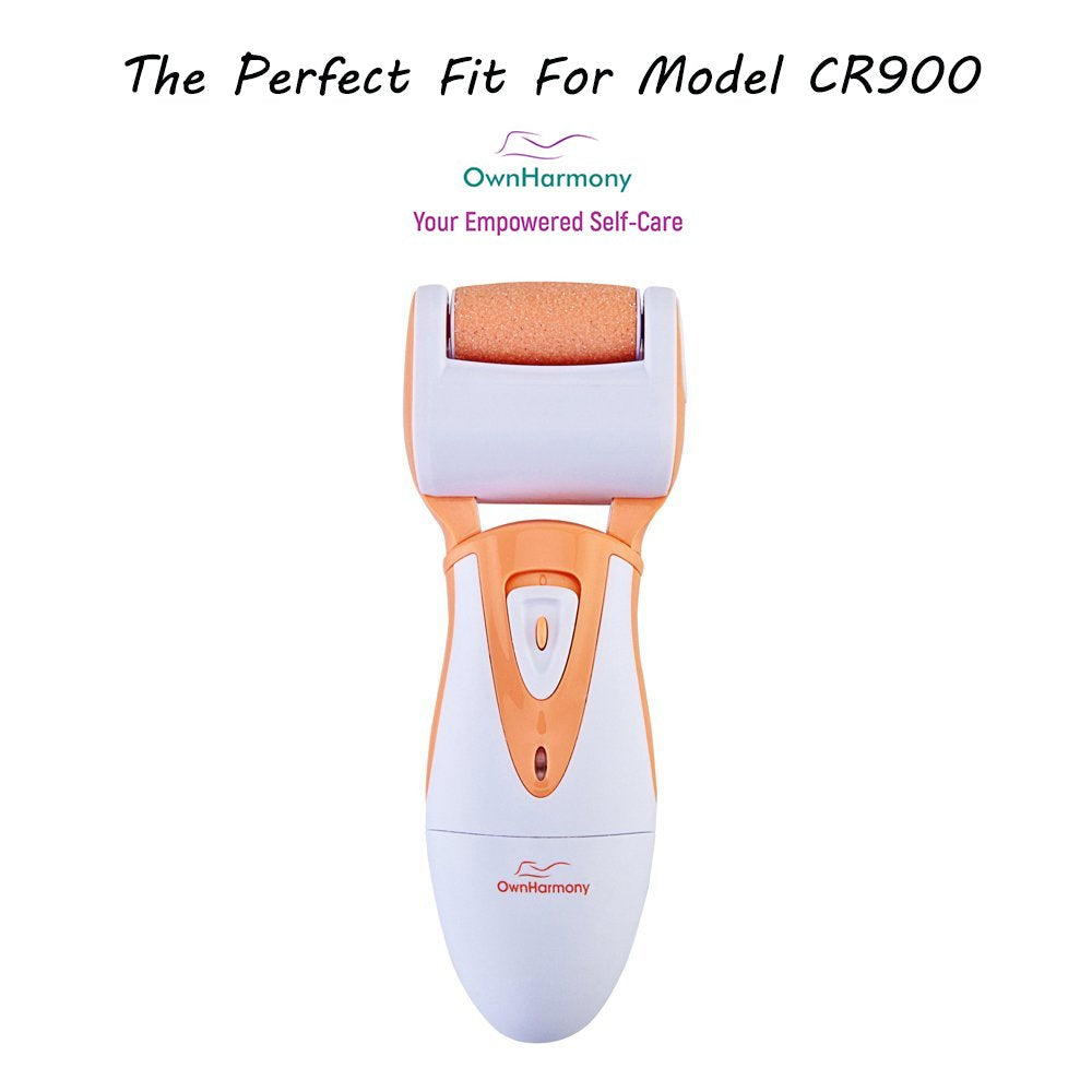 Refill Rollers by Own Harmony for Electric Callus Remover CR900 - Foot Care for Healthy Feet - Best Pedicure File Tools - Refills 3 Pack Regular Coarse Replacement Roller (Peach)