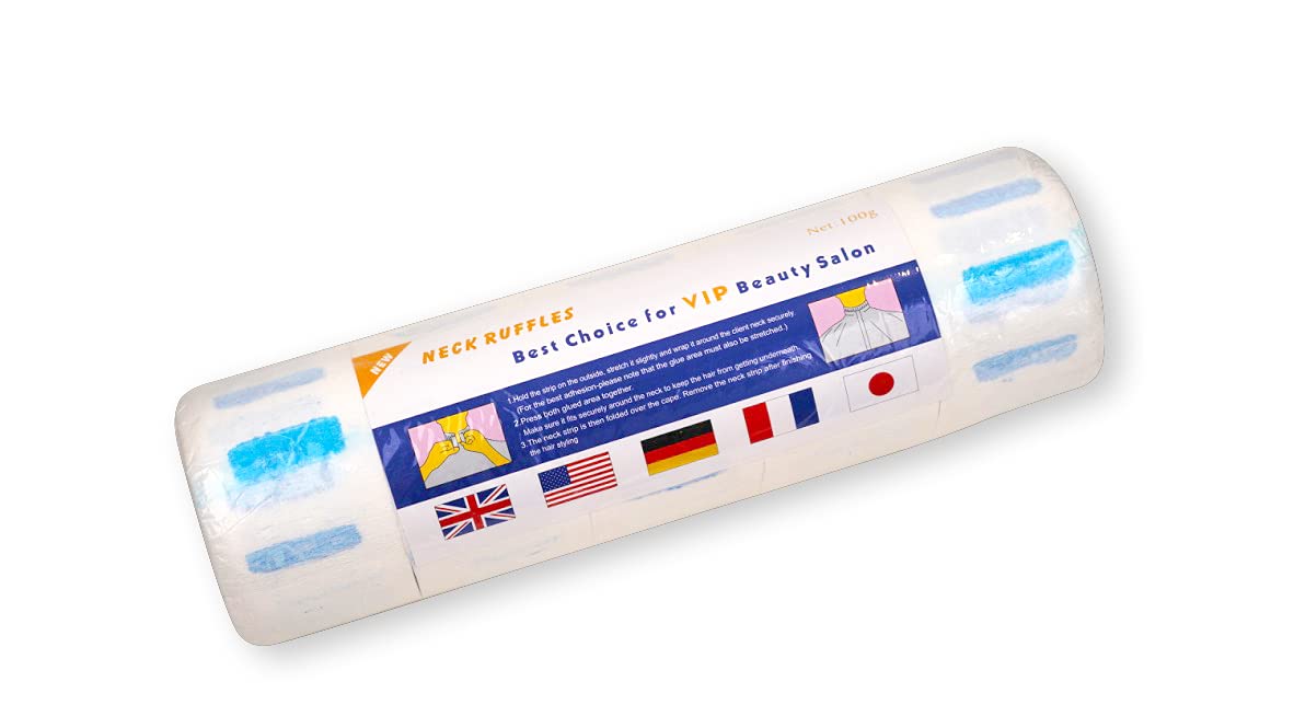 Huini Stretch Paper Neckband, Stretchable, 2.76× 11'' Shaving Factory Barber Neck Strip, 400 Count(5*80pcs/st.)