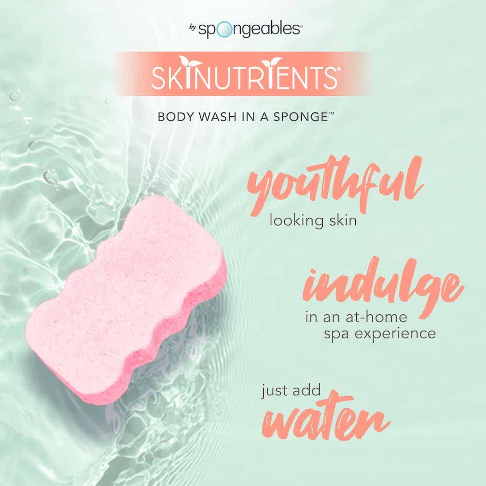Spongeables Body Wash in a 20+ Wash Sponge, Sweet Grapefruit, 3 Count