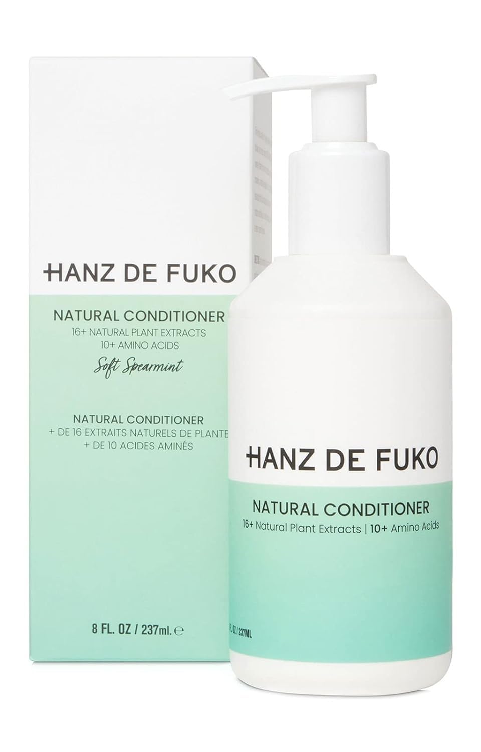 Hanz de Fuko Premium Natural Conditioner – Sulfate and Paraben Free – Fights Dandruff and Scalp Irritation – 16+ Natural Plant Extracts, 8 oz.
