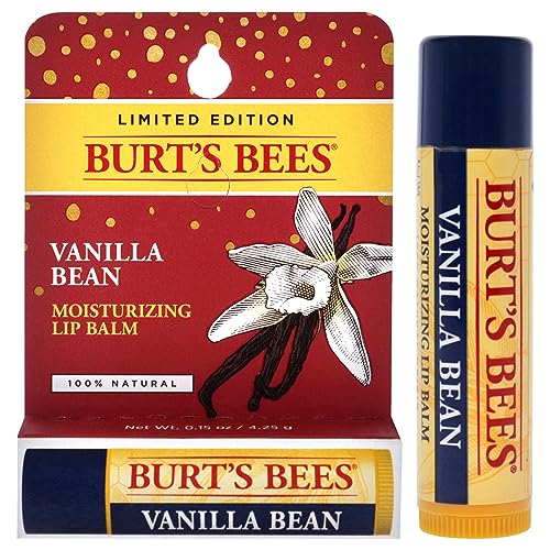 Vanilla Bean Moisturizing Lip Balm Blister by Burts Bees for Unisex - 0.15 oz Lip Balm (Limited Edition)