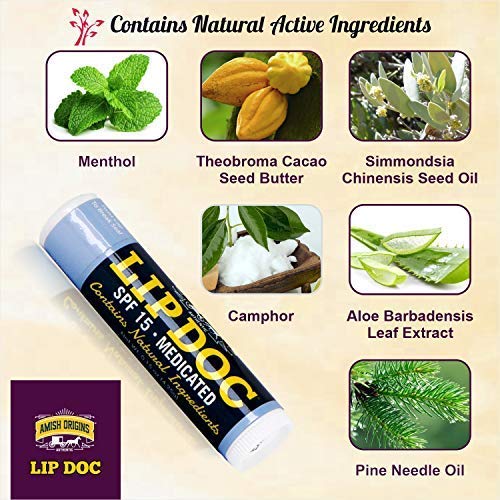 Lip Doc - Medicated Lip Balm with SPF 15 Sunblock - 6 Pack