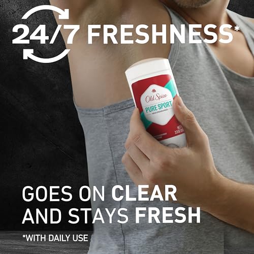 Old Spice Aluminum Free Deodorant For Men, High Endurance, 24/7 Sweat Defense & Odor Protection, 24/7 Freshness & Lasting Scent, Refresh Scent, 3.0 oz (Pack of 3)