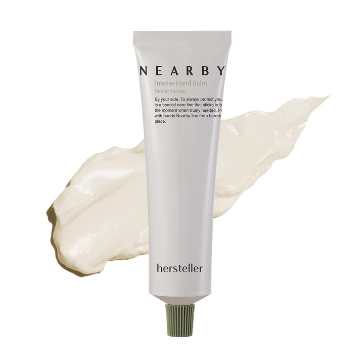 Hersteller Nearby Intense Hand Balm 50ml, 1.7 Fl Oz Deep Moisturizing Hydrating Non Sticky Vegan Butter Complex Scented Cream Hand Care Before Sunrise Greenery Woody Scent