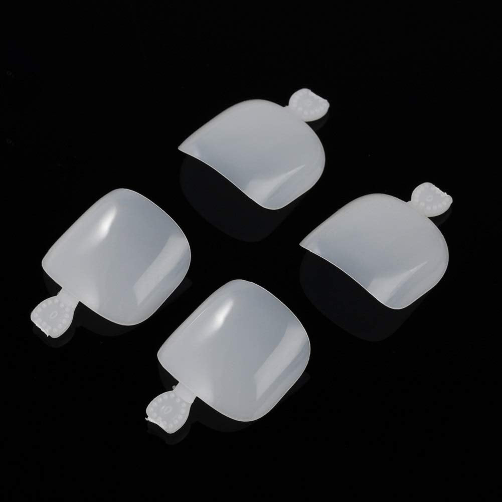 YIMART 500Pcs Fake Toenail Tips Set Nail Art Toe Decoration Full Cover False Toe Nail Tips for DIY Salon Foot Manicure Sticker Tools (Natural)