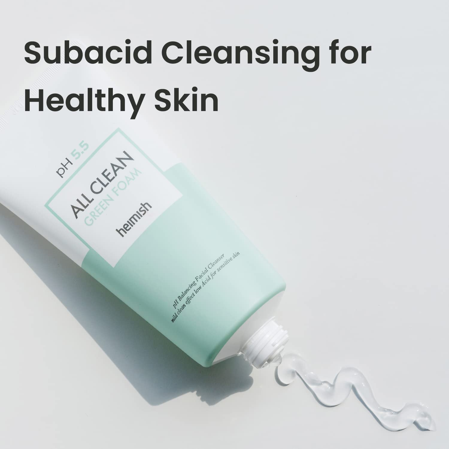 heimish All Clean Green Foam 5.3oz /150g | PH 5.5 balancing Wash & Exfoliating Facial gel Cleanser | Daily Care Cleansings, Sebum control, Acne treatment, Wash for Deep pore cleansing