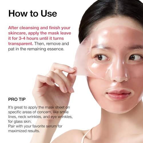 ANUA Peach 70 Niacin Brightening Collagen Mask, Overnight Face Mask for Glass Skin, Niacinamide, Collagen Facial Mask, Glow up with Hydration, Natural Color, Korean Skin Care (38g, 4ea)