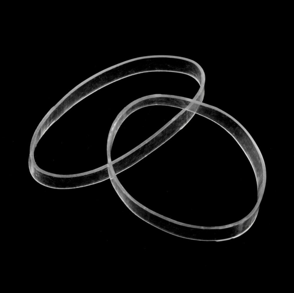 40mm Wide , Clear : Hair Elastics - STRONG - REUSEABLE Clear Premium- 40mm Wide, Pack of 16 by ElasticU