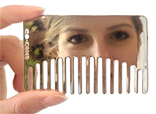 Otomi Mirror : Go-Comb - Wallet Comb + Mirror - Sleek, Durable Stainless Steel Hair Comb with Travel Mirror - Otomi Mirror