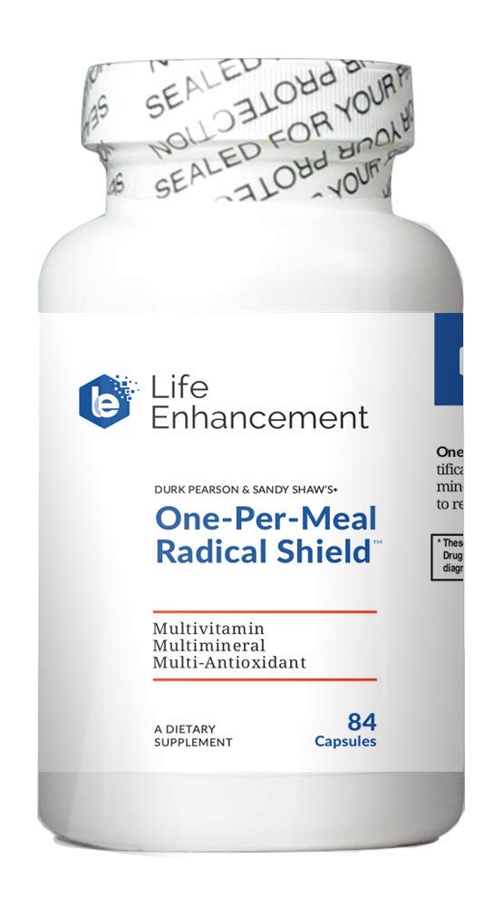 Life Enhancement One-Per-Meal Radical Shield - Multi-Antioxidant, Multivitamin and Multimineral Supplement - 84 Servings