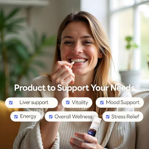 WZBIO Optima Vital - Milk Thistle (Silymarin 130mg) for Liver Health, Liver Supplement, Stress Relief & Immune Support, with Vitamins B, C, D, E & Rhodiola, 10-Day Supply