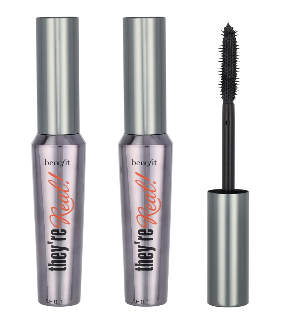 Benefit Cosmetics They're Real Beyond Mascara Duo Set, Black, 0.3 Ounce each