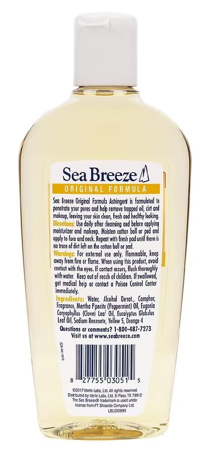 Sea Breeze Astringent Original Formula, Classic Clean 10 oz (Pack of 6)
