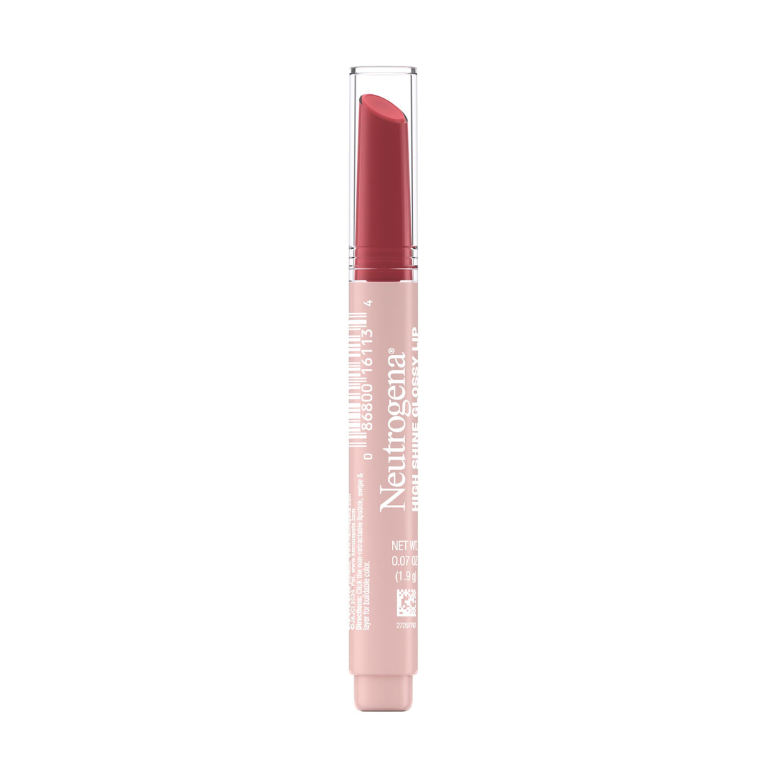Neutrogena High Shine Glossy Lip with Maracuja Oil + Vitamins & Antioxidant Vitamin E, Nourishing Glossy Lip, Non-Retractable, Pigmented For Buildable Color, Sweet Raspberry, 0.07 oz