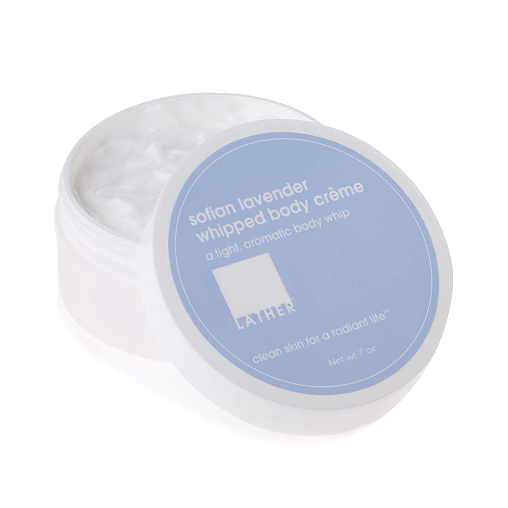 LATHER Sofian Lavender Body CrÃƒ¨me, 7 Ounce - Light, Aromatic Body Lotion with Shea Butter